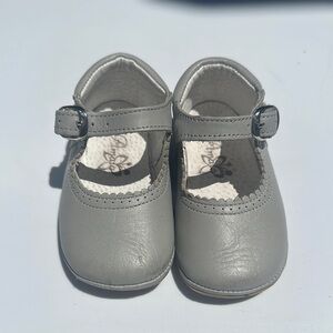 Gray Kids Mary Jane Shoes
